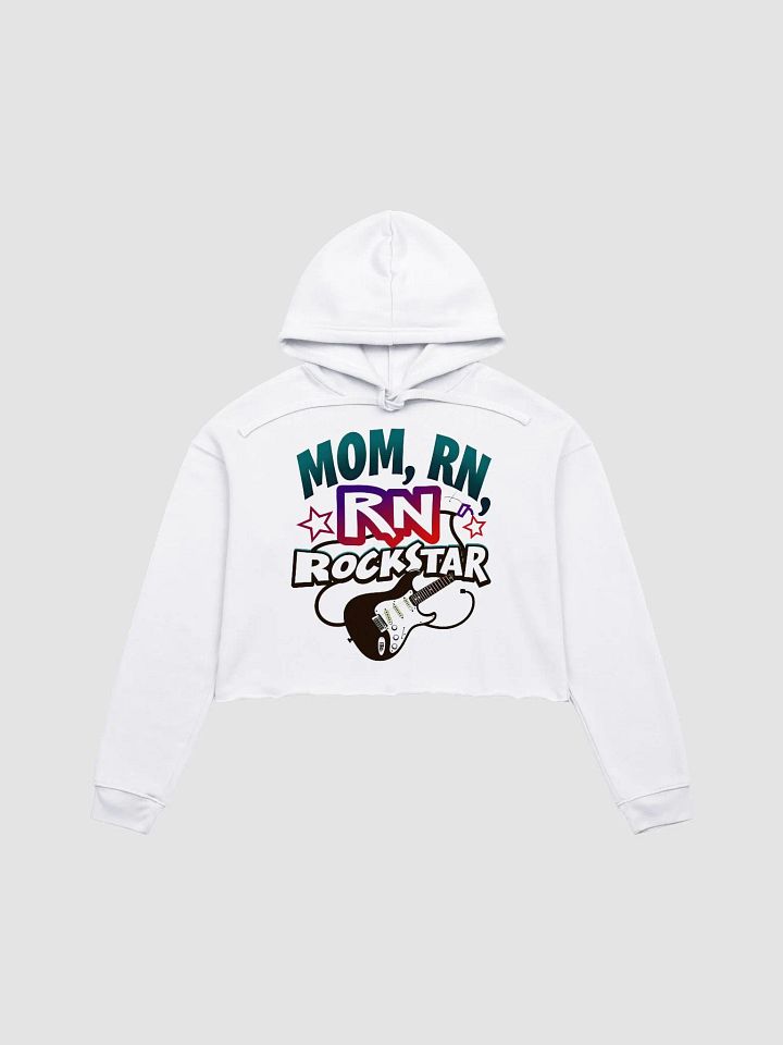 mom Rockstar Nurse Crop Hoodie product image (1)