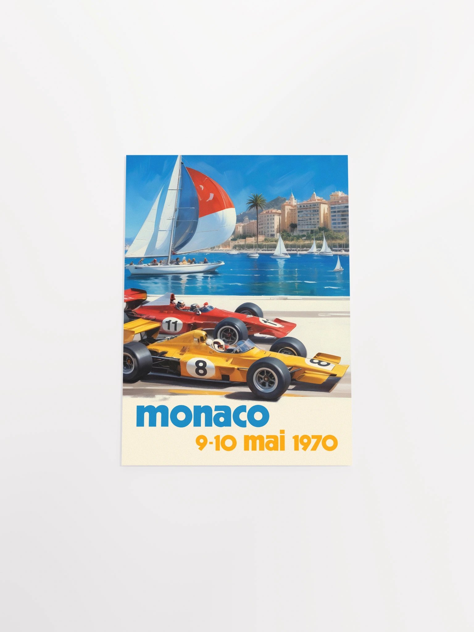 Monaco Grand Prix 1970 Poster — Vintage F1 Racing Wall Art, Retro Motorsport Print product image (9)