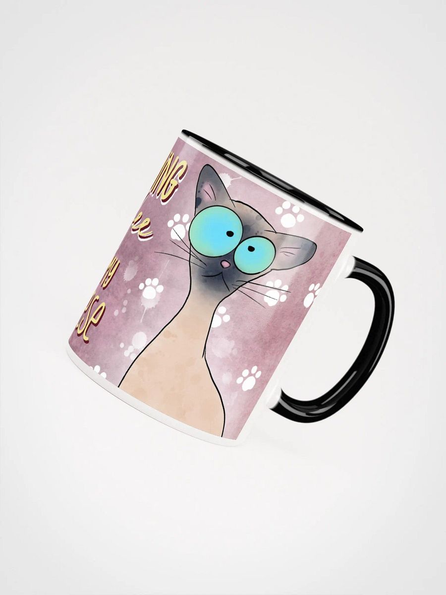 Morning Coffee With My Siamese Cat Accent Mug product image (5)