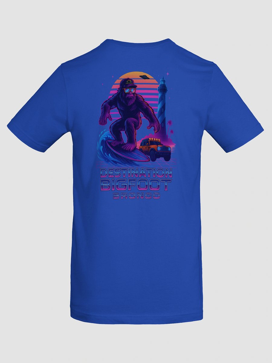 Destination Bigfoot Bronco Synthwave T-Shirt (Blue) product image (8)
