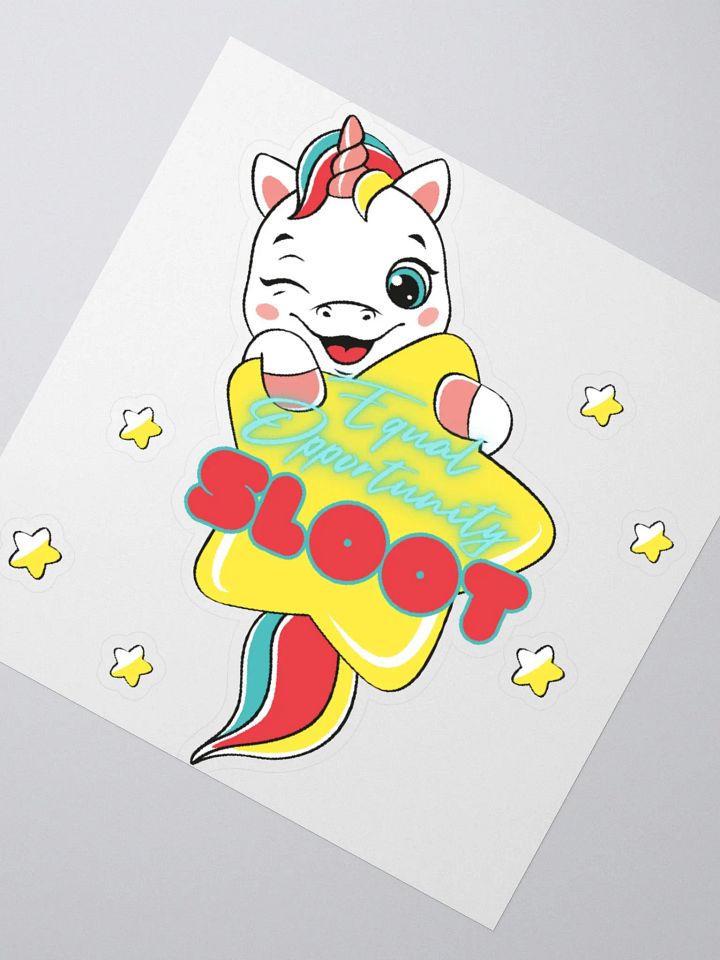 Equal Opportunity SLOOT Unicorn Badge Sticker product image (2)