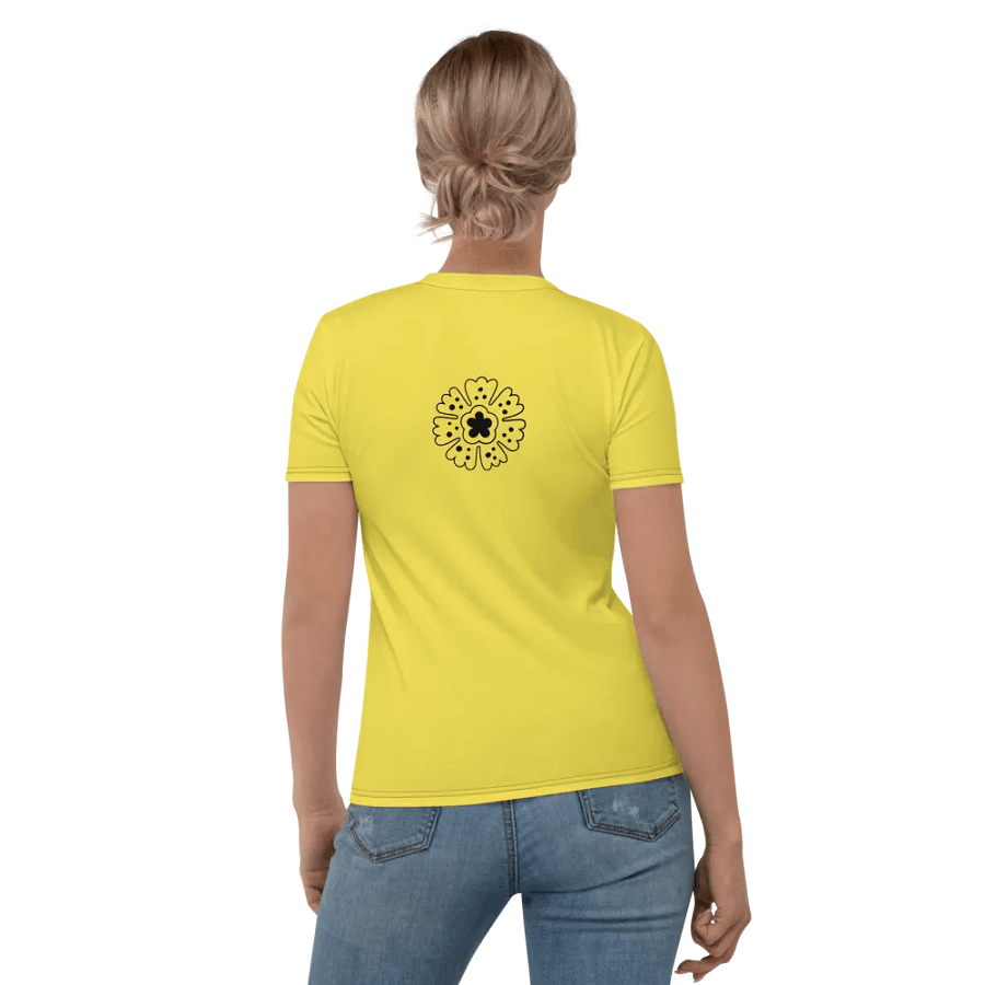 Afro American girl - (acrylic painting picture) - art by Dina R. Women's Crew Neck T-Shirt product image (4)
