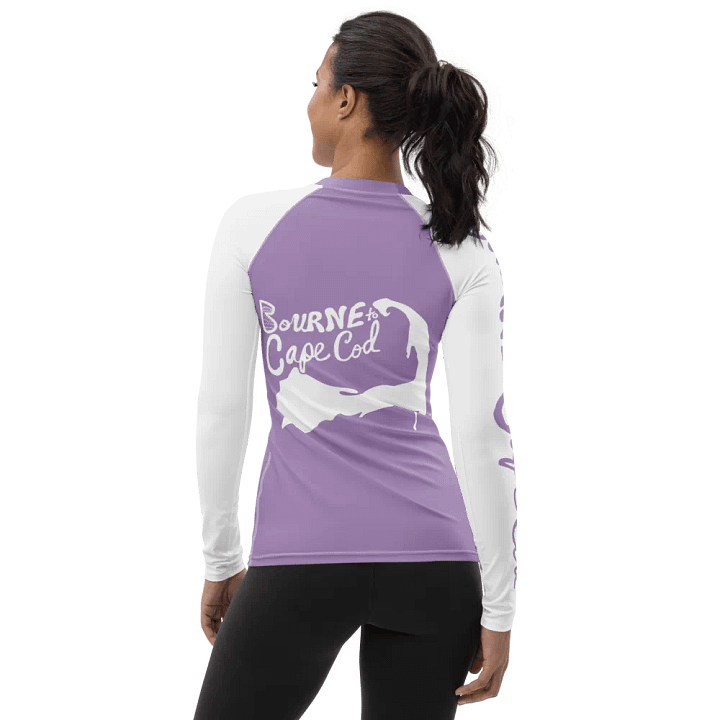 BOURNE to Cape Cod™ | Women's Rash Guard | BRN.2C.C.™ | East Side Lavender with White Sleeves product image (2)