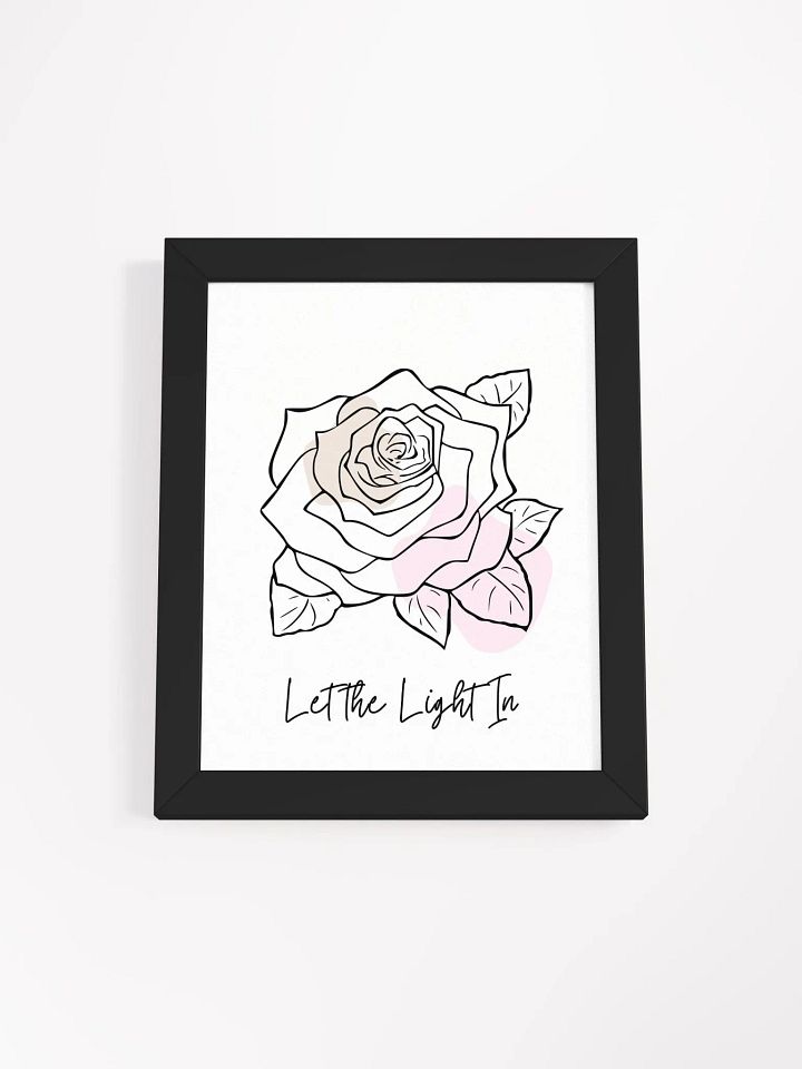 Minimalist Rose Line Art – Framed Floral Wall Decor for Modern Elegance product image (1)