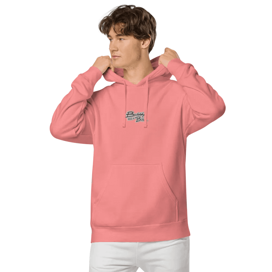 Bubbly and a B*tch embroidered pigment-dyed hoodie (bubble design) product image (5)