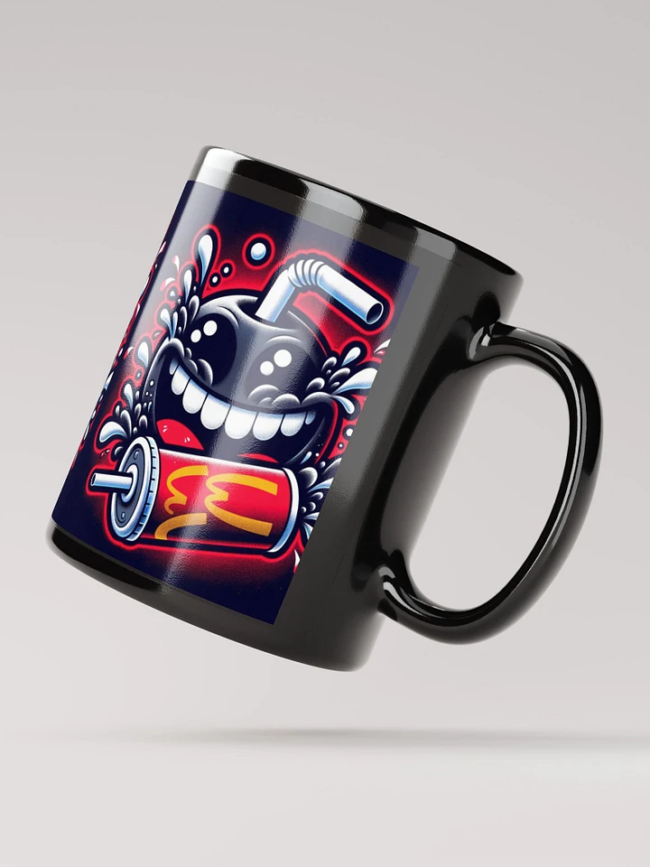 The Burger Brigade Juice Menace Black Glossy Mug - Kenyon Long Comedy product image (2)