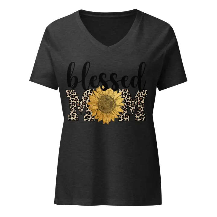 Leopard Mom Sunflower Graphic Tee product image (2)