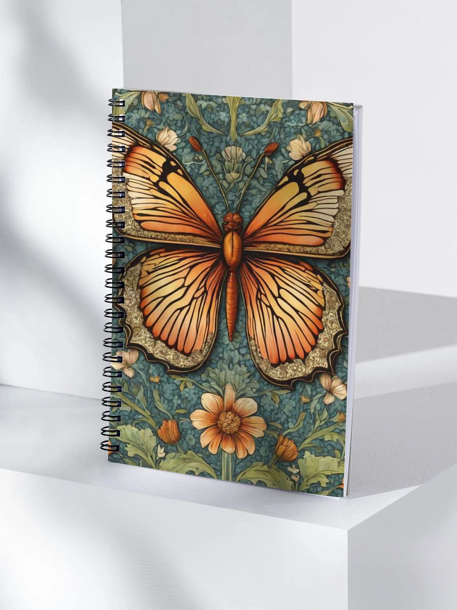 Spiral Notepad William Morris Inspired Butterfly Eight product image (4)