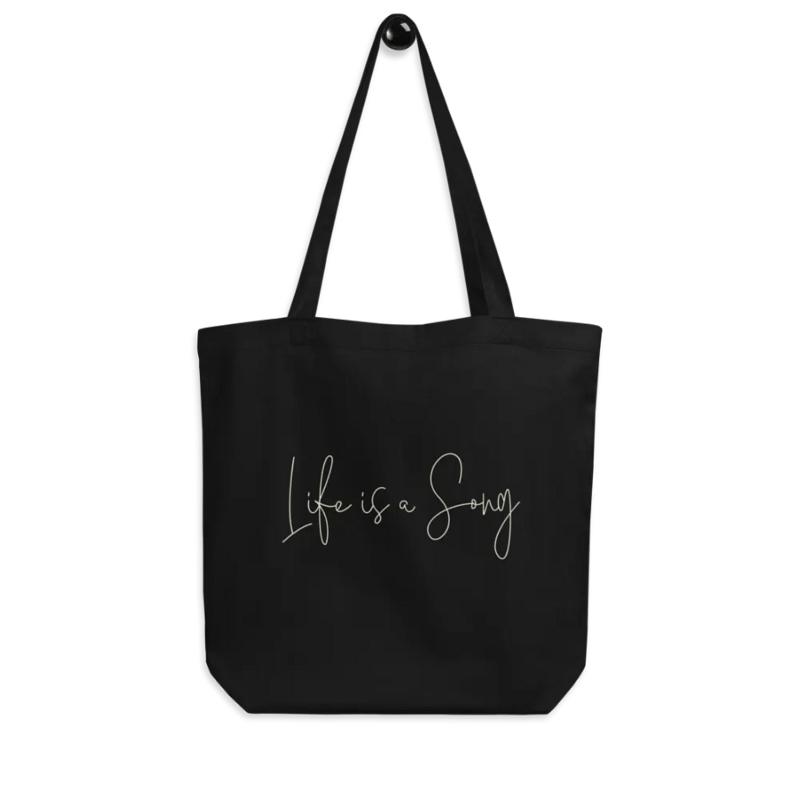 Life is a Song (Double-Sided) Black Tote product image (6)