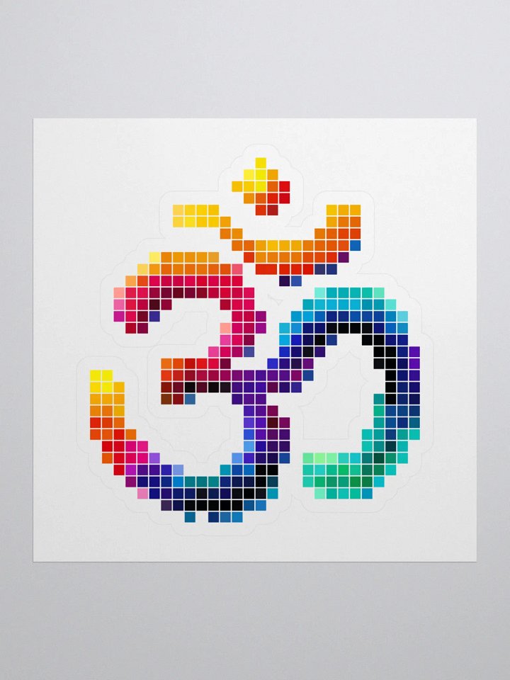 Pixelated Cosmic Frequencies Kiss Cut Stickers product image (1)