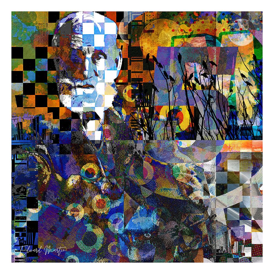 'The Mentor' by Edward Martin: Mixed Media Collage Print product image (1)