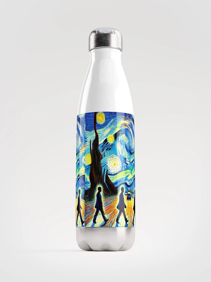 💧 The Beatles – Abbey Road Van Gogh-Inspired Stainless Steel Water Bottle product image (1)
