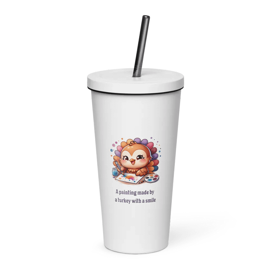 A Painting Made By A Turkey With A Smile Tumbler product image (4)