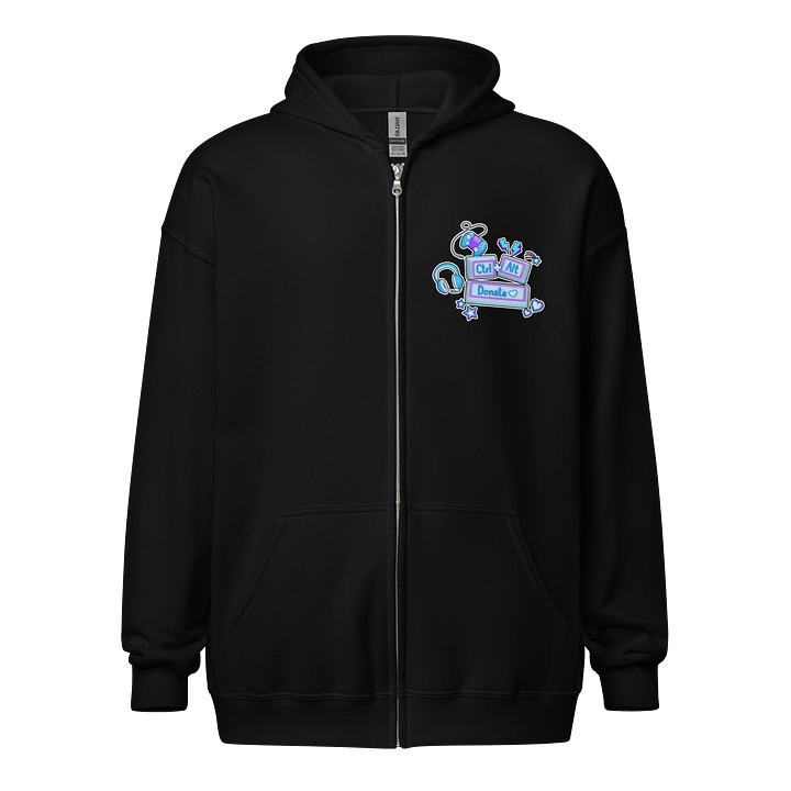 CTRL ALT Donate 2025 - Team Zipped Hoodie (Blue Logo) product image (1)