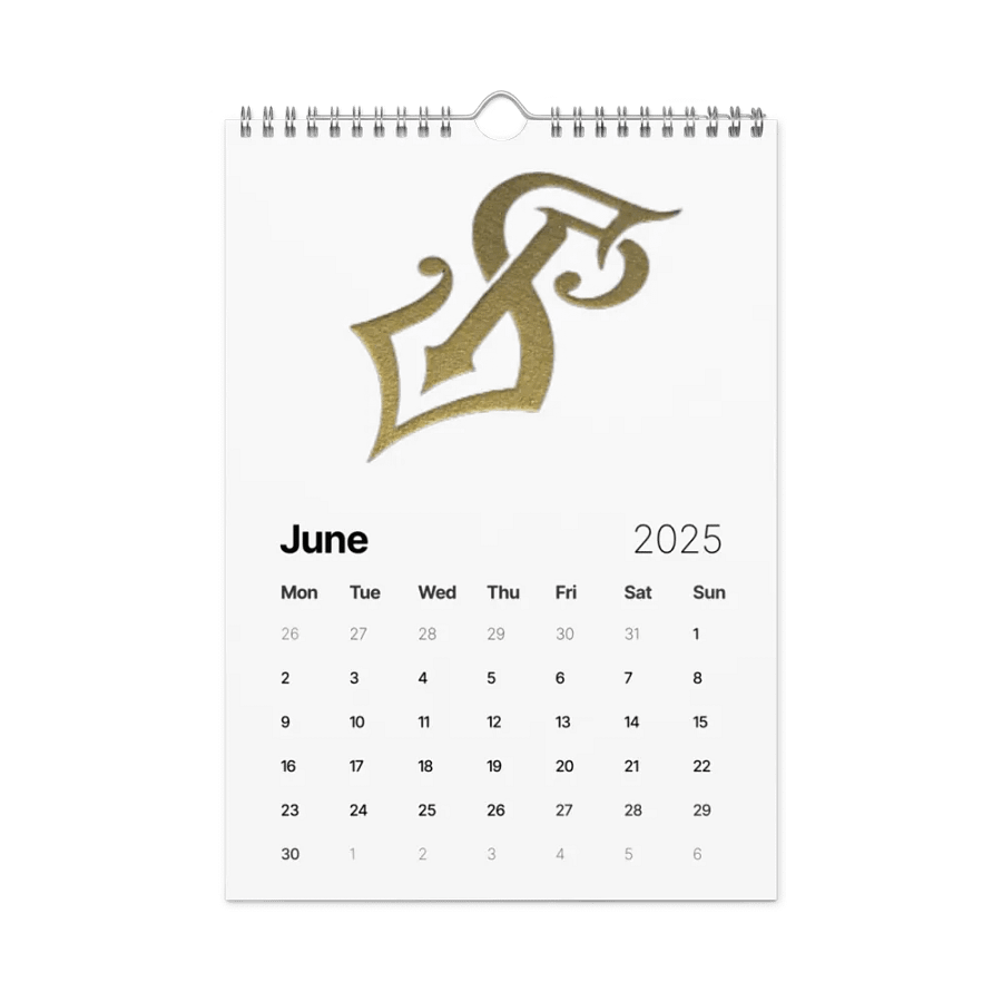 Golden Ornamental R 2025 Wall Calendar product image (8)