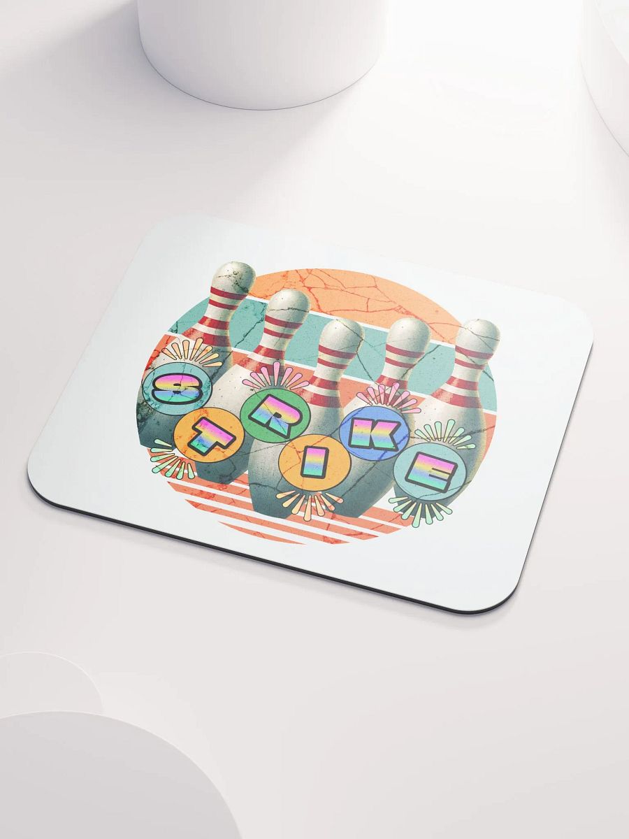 Bowling Pins Strike Retro Mouse Pad product image (3)