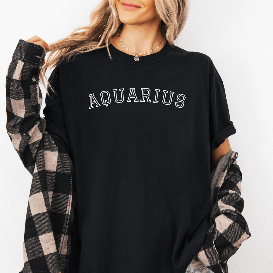 Aquarius Zodiac Comfort Colors Shirt product image (1)