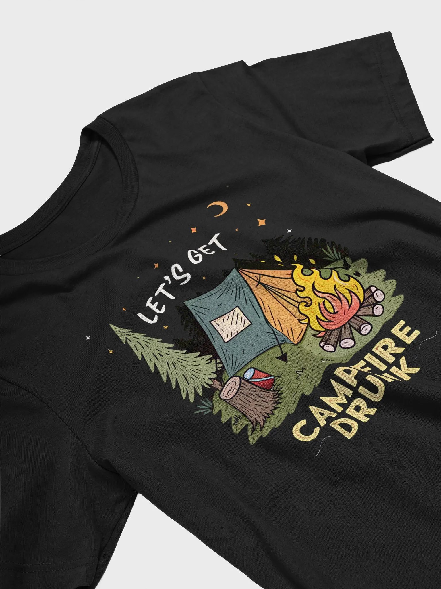 Let's Get Campfire Drunk | Funny Camping T-Shirt for Campers, RV Travelers,Bonfire Lovers, and Outdoor Adventure Enthus product image (3)