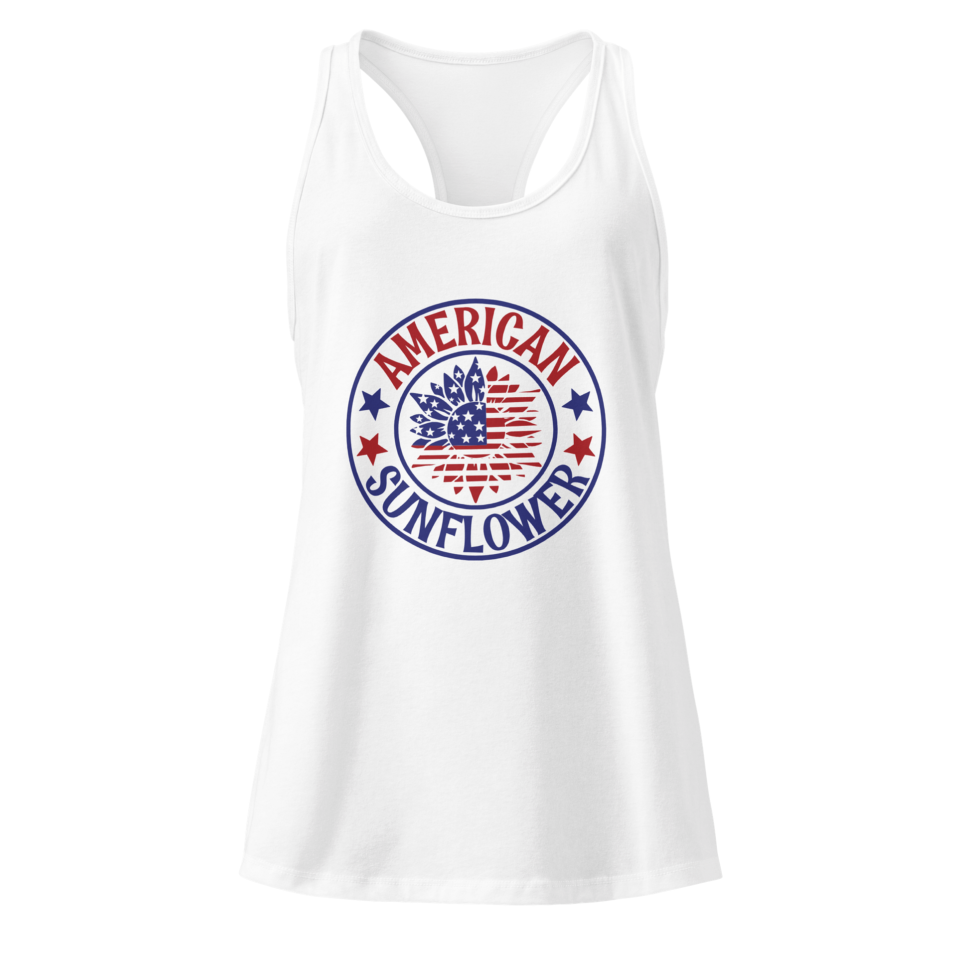 Patriotic Sunflower Racerback Tank product image (17)