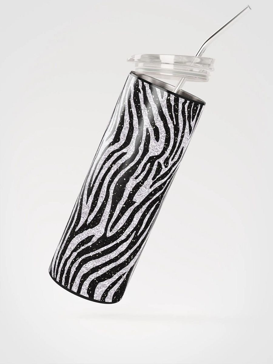 Quench Your Thirst in Style with our Zebra Print Stainless Steel Tumbler | Eco-Friendly 20 oz Tumbler with Reusable Straw Included product image (2)