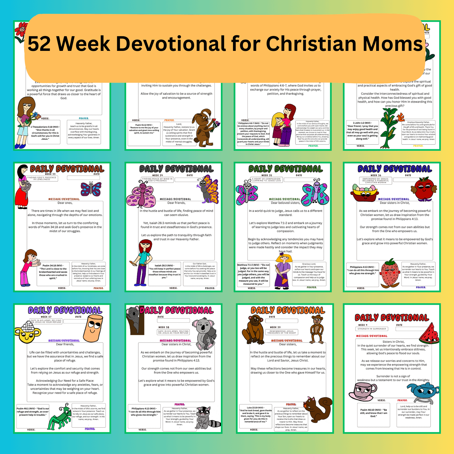 Christian Mom Gifted Devotional| Christian Moms Gift| BibleVerse| Timely Verses| Christian Bible Verses| Prayerful| Devotion Prayers| Faith product image (4)