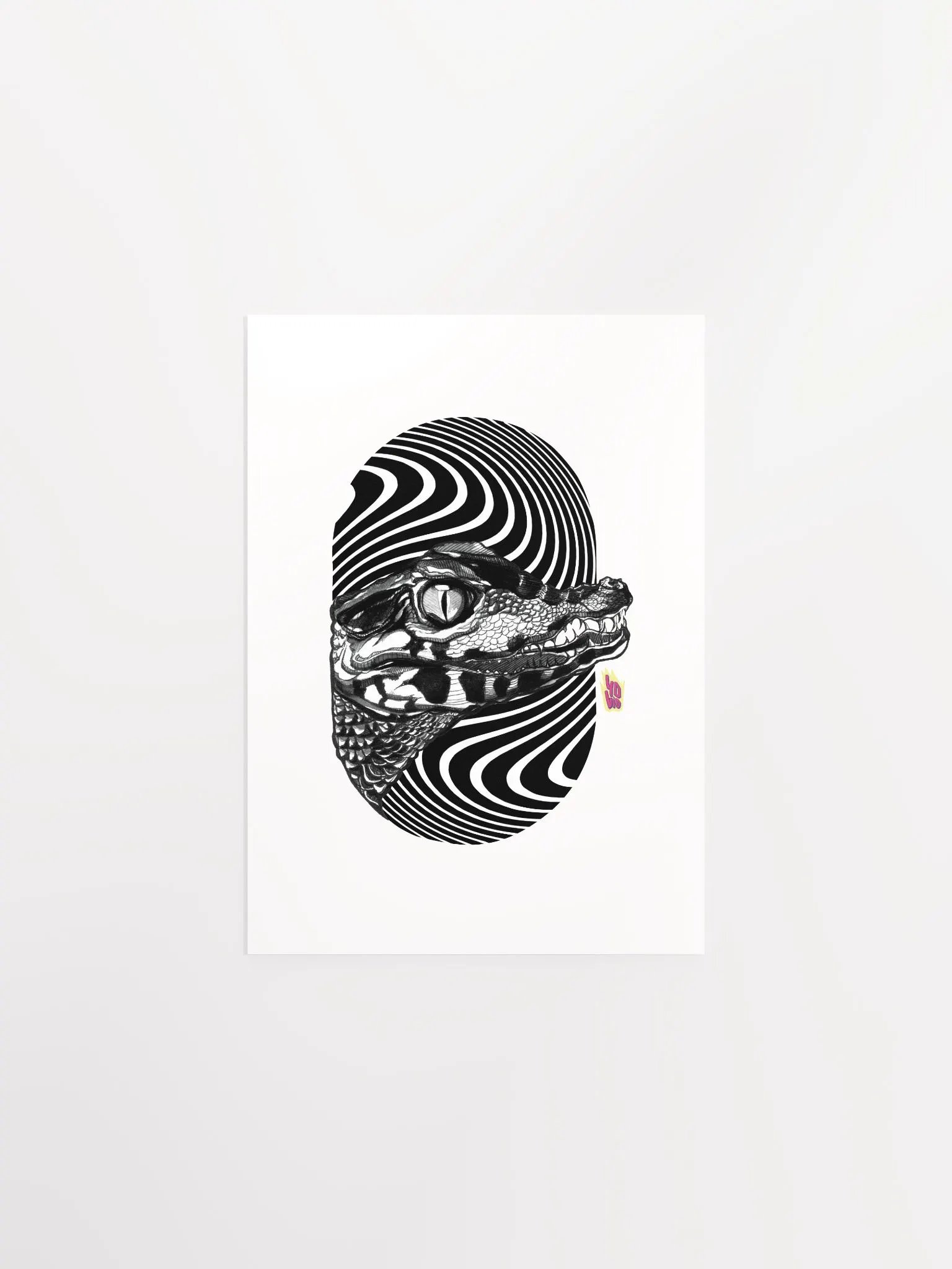 (Canvas) SUMINAGASHI BLACK CROCODILE product image (1)