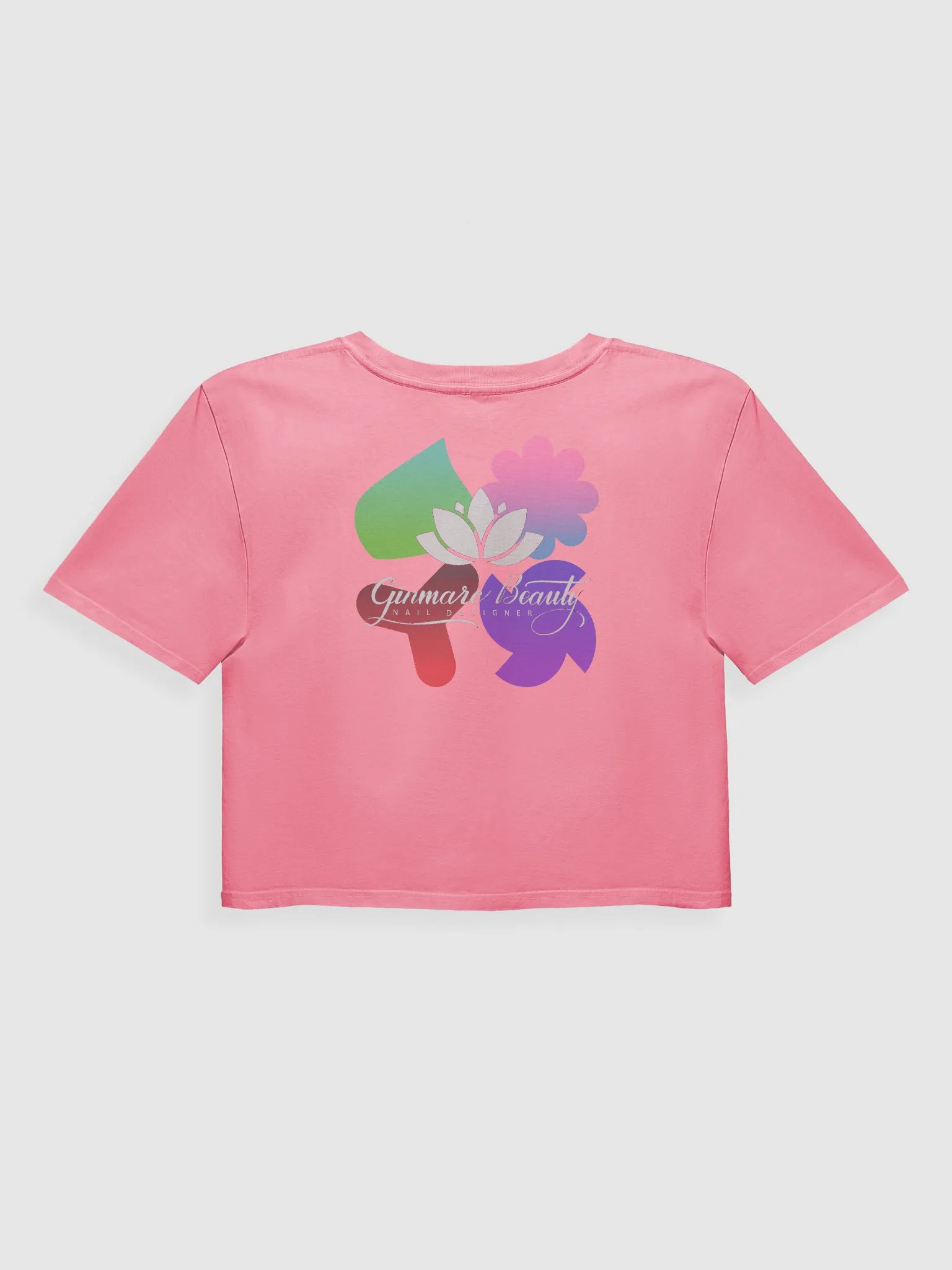 Lotus Bloom Women's Crop Top white product image (7)
