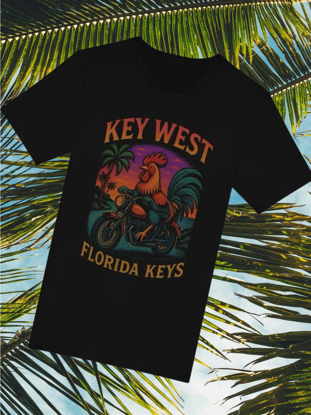 Key West Rooster Rider T-shirt Unisex Ultra-Soft Paradise Tee product image (37)