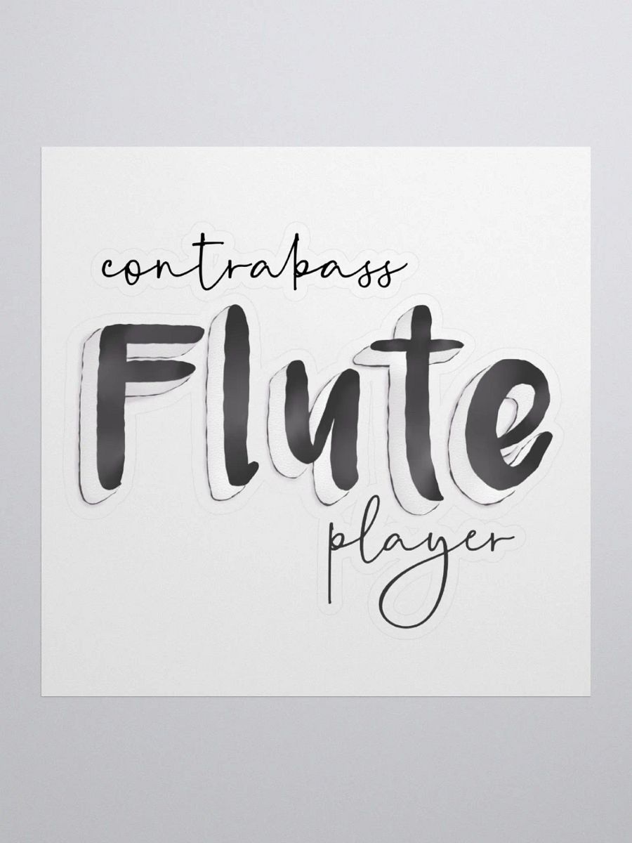 3D Contrabass Flute Player Typography Sticker product image (1)