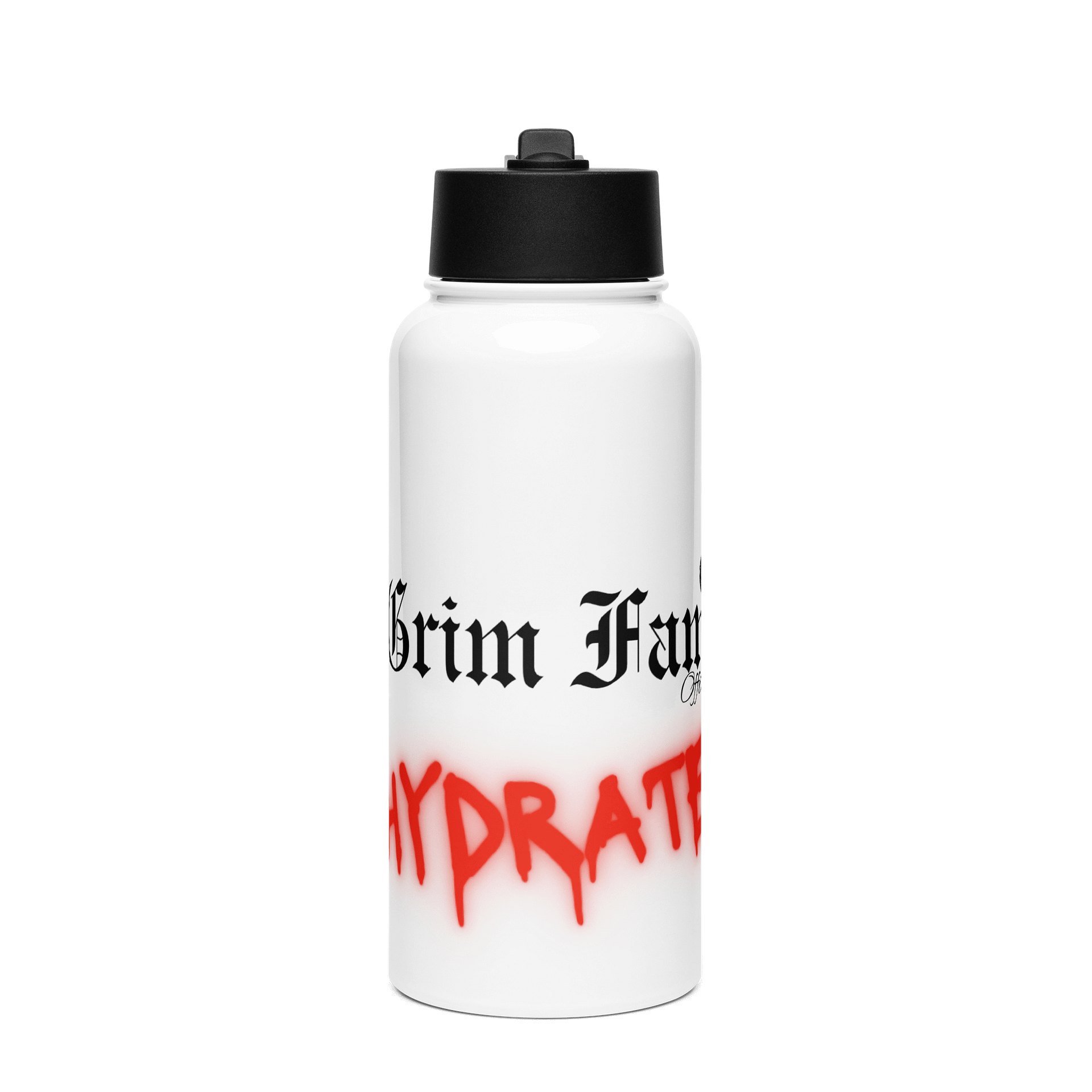GRIM FAM "HYDRATE” Bottle #2 - Double-walled stainless steel with vacuum insulation 32 oz (950 ml) product image (1)