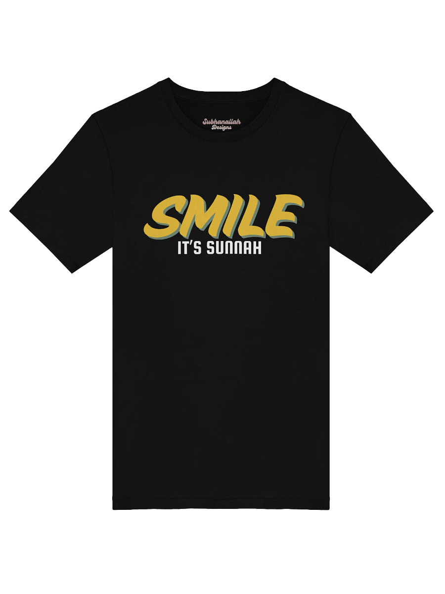 Dark "Smile It's Sunnah" T-Shirt in Golden Yellow product image (11)