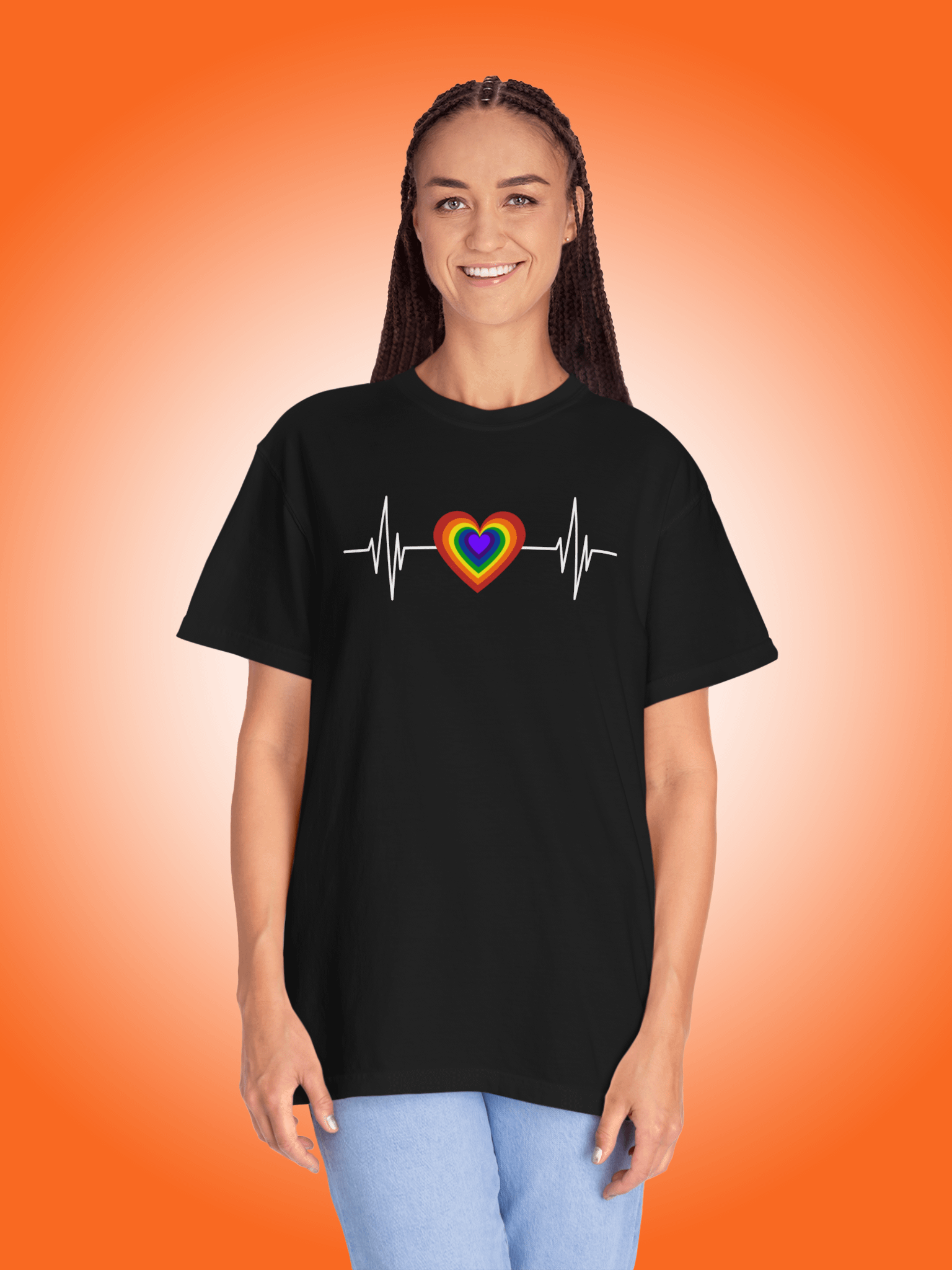 Pride Rainbow Heart Heartbeat product image (1)