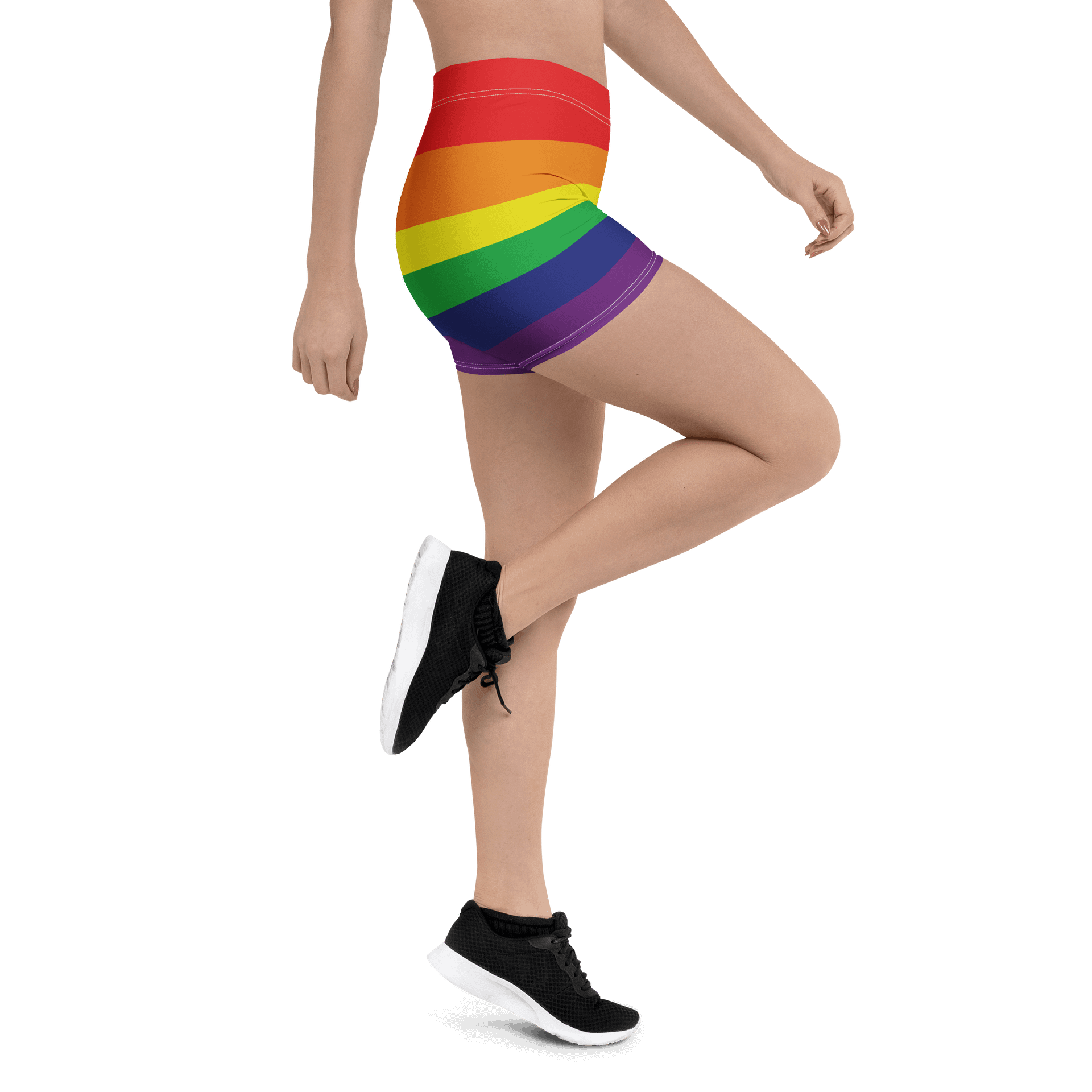 Rainbow Pride Flag Bike Shorts product image (3)