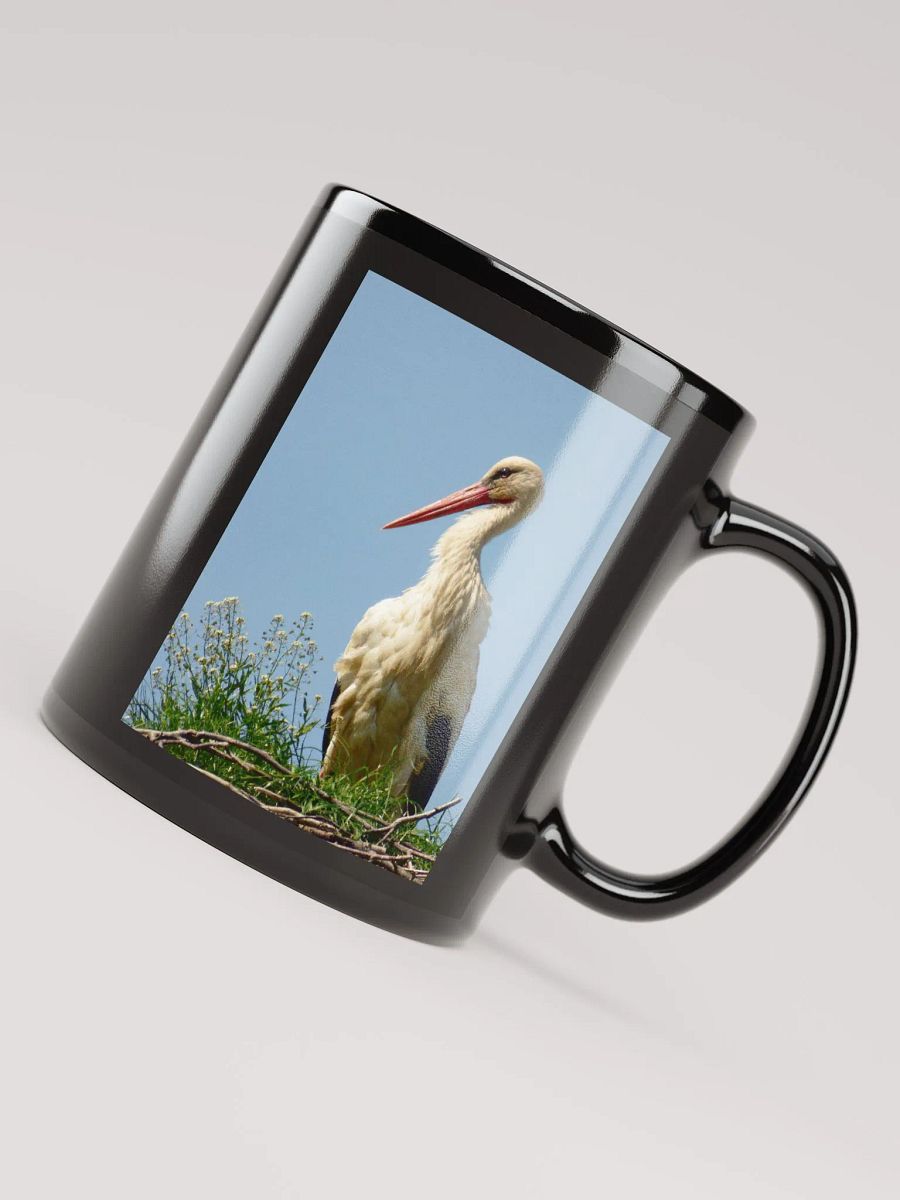 The white stork - Black Glossy Mug product image (4)