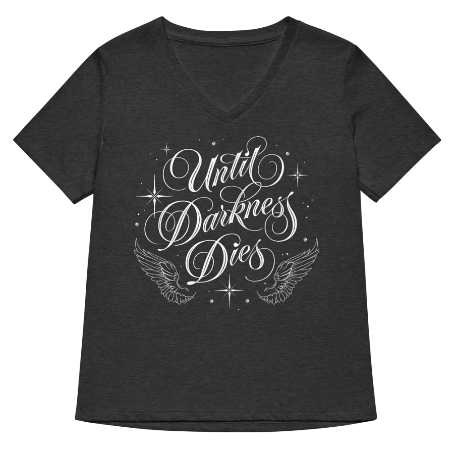 Until Darkness Dies (wings design) Bella+Canvas Women's Relaxed V-Neck T-Shirt product image (6)