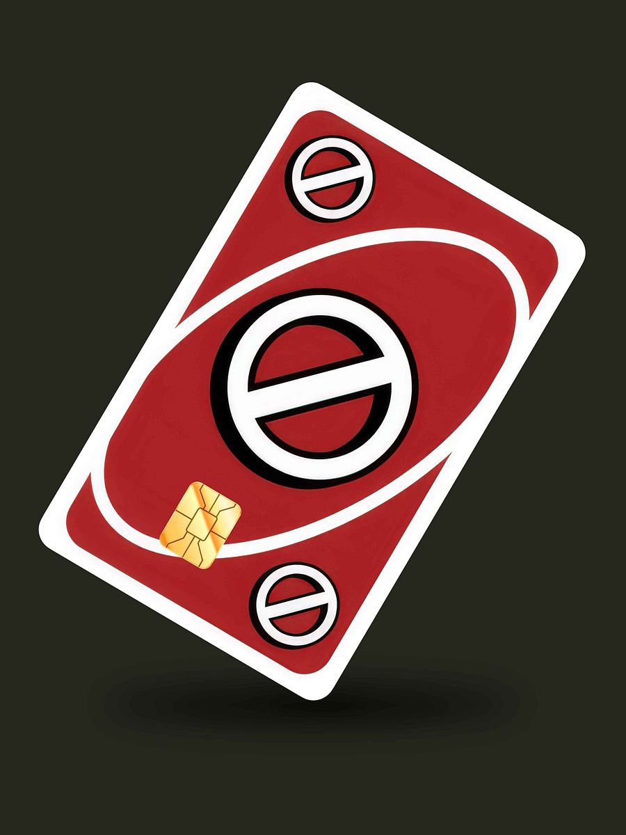 Uno Skip Card Red (Holographic) product image (1)
