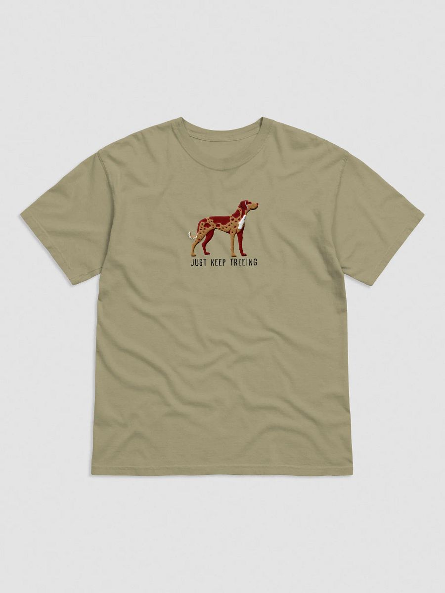 Just Keep Treeing T-Shirt(Embroidered) of a Catahoula Leopard Dog(Red Leopard) product image (9)