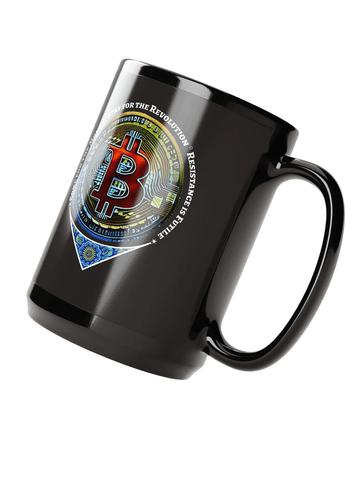 Bitcoin Cryptocurrency Black Glossy Mug product image (2)