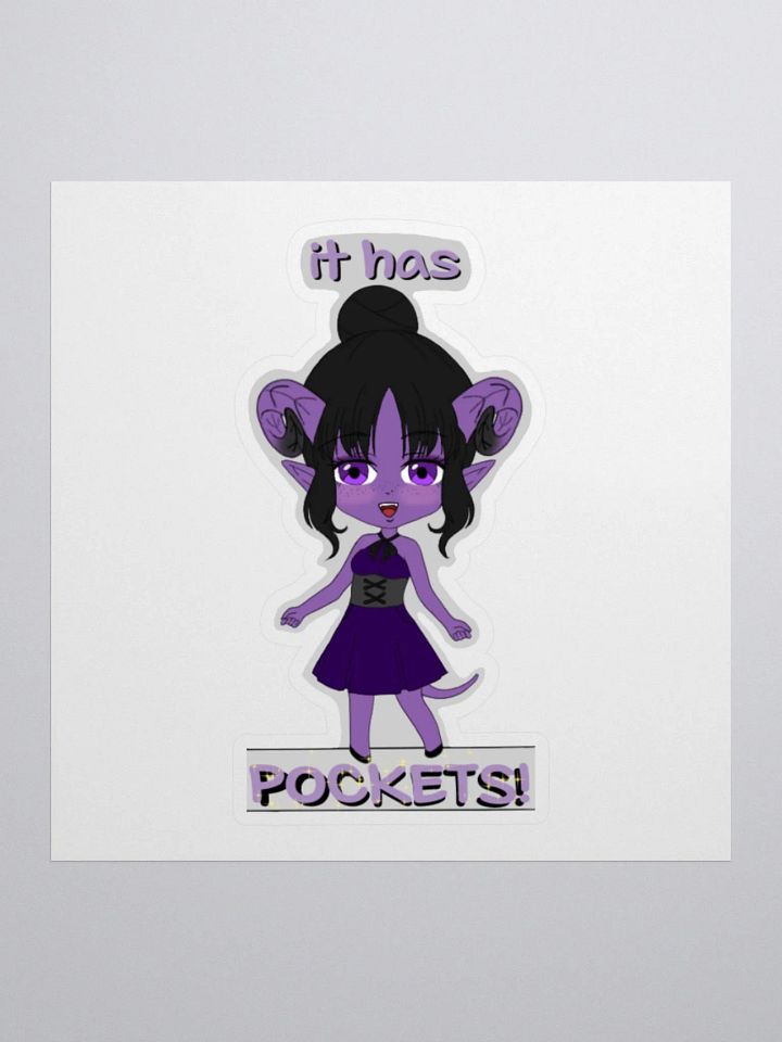 Cassi- It has pockets! Sticker product image (1)