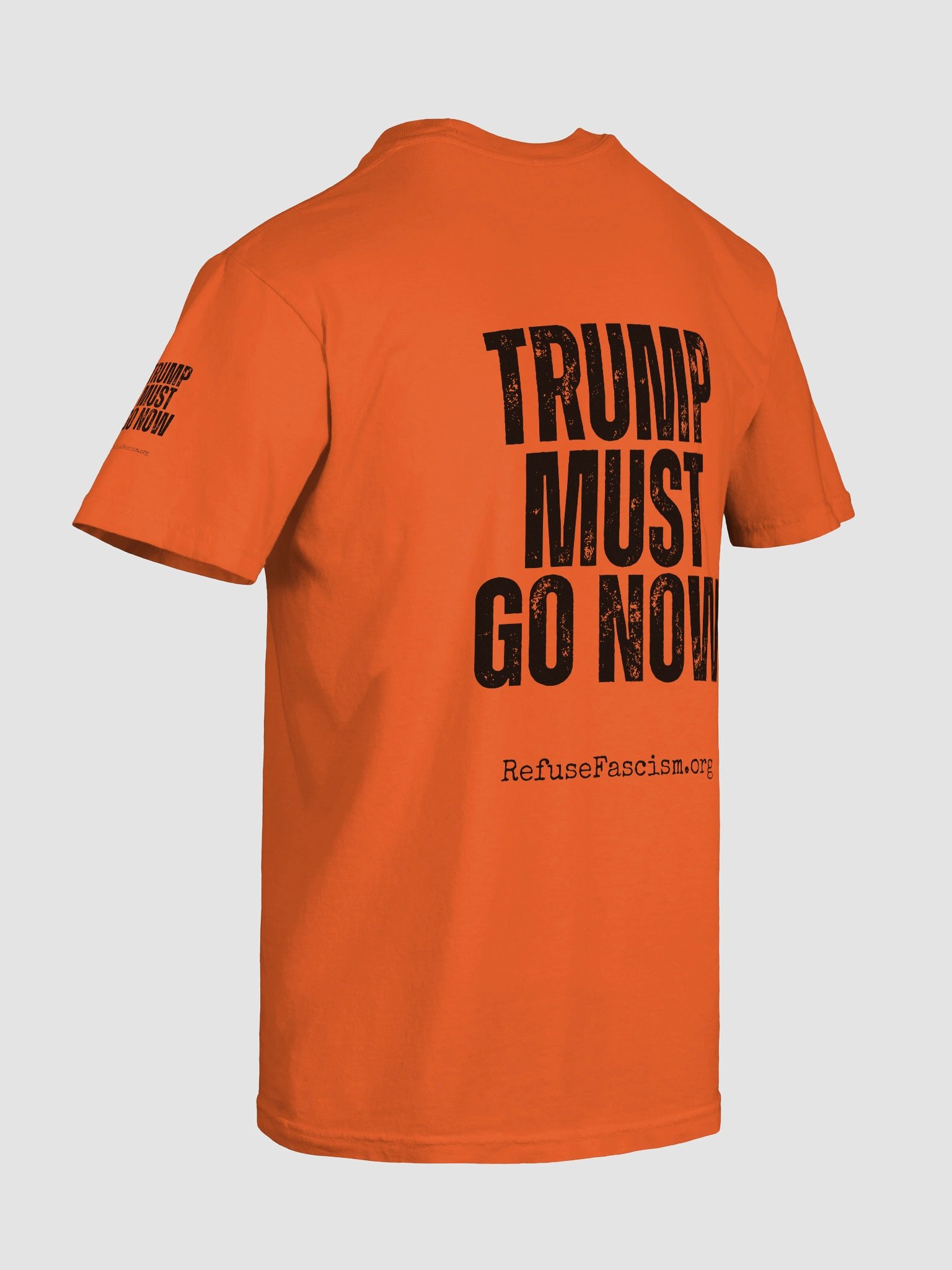 Orange shirt with Trump Must Go Now! product image (10)