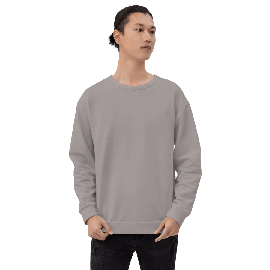 Plain Grey Soft Summer Unisex Recycled Polyester Heavyweight Premium Sweatshirt by Treasure Pie product image (10)
