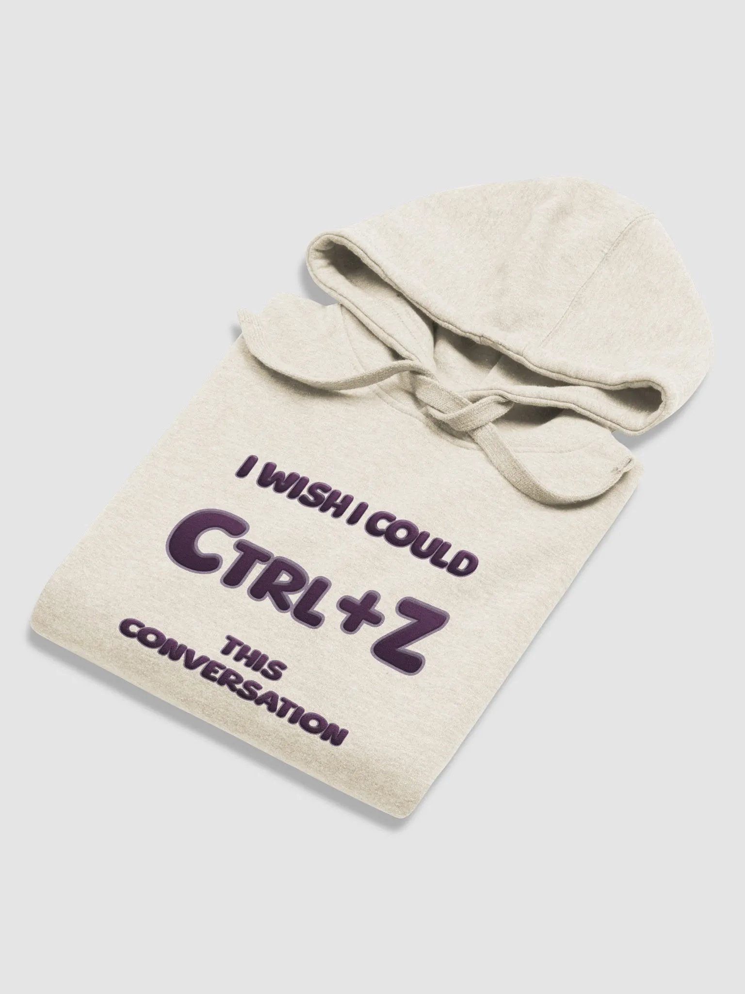 【Ctrl+Z】Purple Text Unisex Premium Hoodie product image (4)