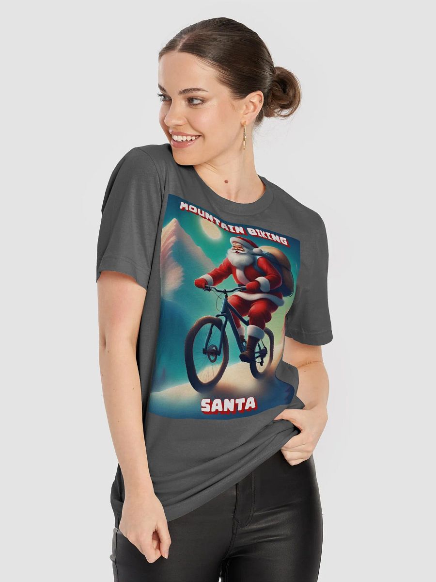 Mountain Biking Santa - Christmas T-shirt product image (47)