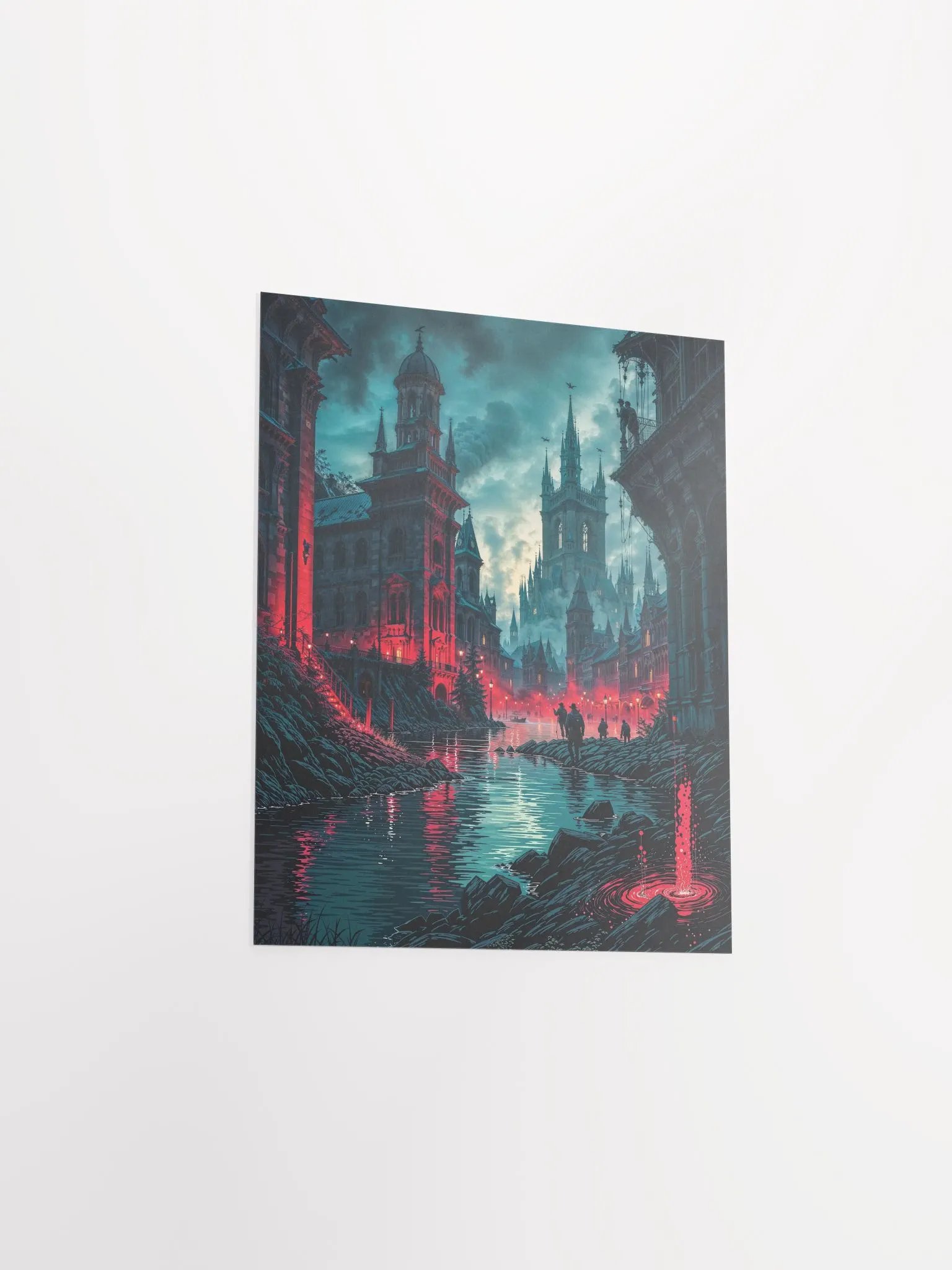 Crimson Gothic City Matte Poster product image (19)