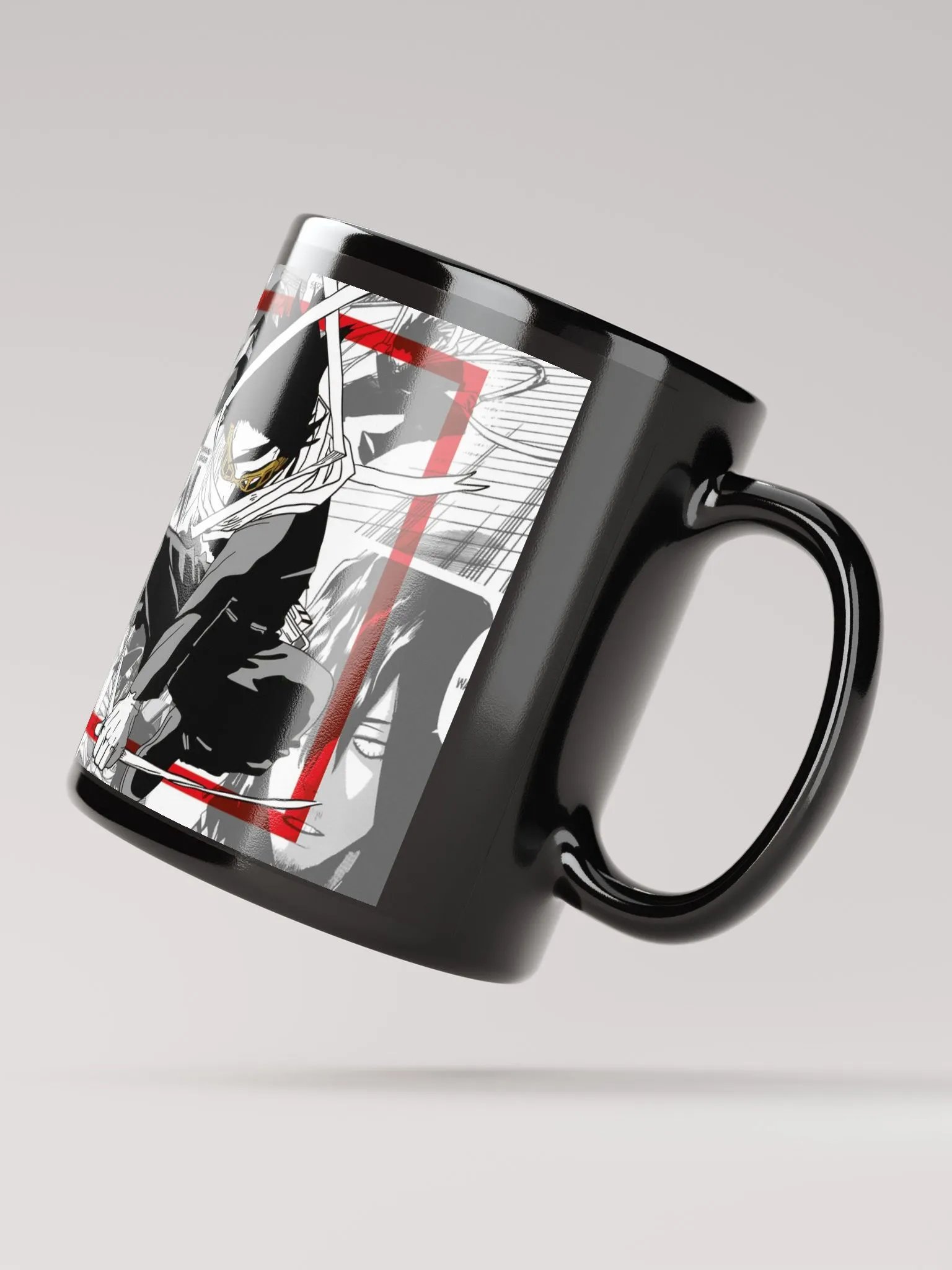 Ethereal Warrior Black Glossy Mug - Premium Ceramic Coffee Mug for Fantasy & Anime Fans product image (2)