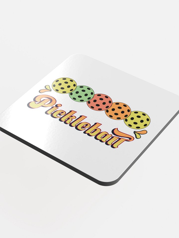Pickleball Five Ball Row Vibrant Coaster Set product image (1)