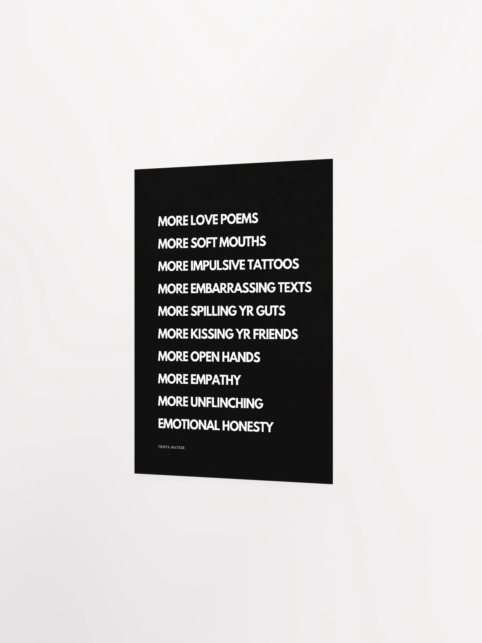 More Love Poems Art Print product image (2)