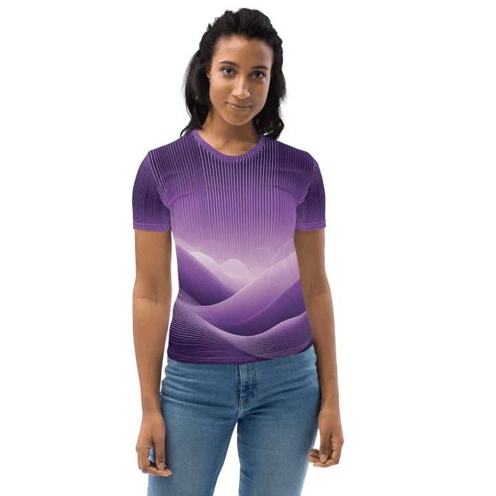 Women's Full-Print Violet Glitch Tee product image (2)