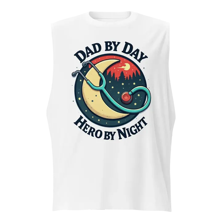 Dad by Day, Hero by Night Muscle Tank product image (1)