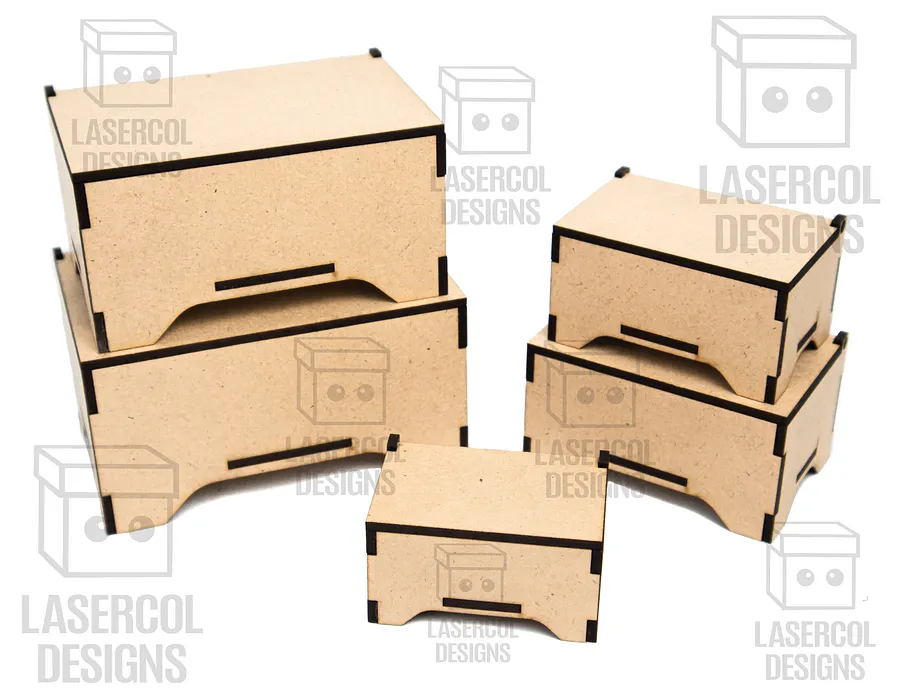 Boxes Bundle (Set 7, 8) - Laser Cut Files product image (6)